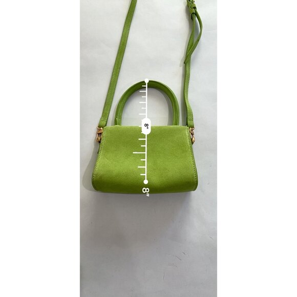 BY FAR Mini Suede Mini Handbag in Green - Picture 5 of 8